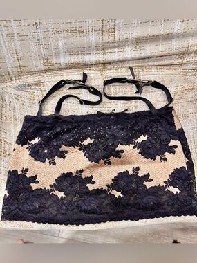 Victoria's Secret lingerie garter belt skirt with thong (size small)